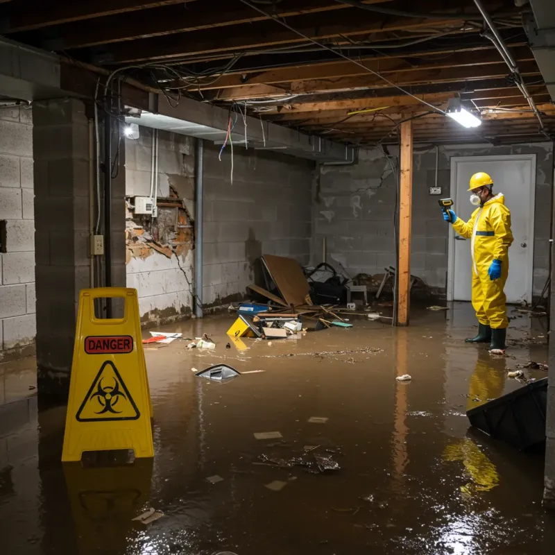 Flooded Basement Electrical Hazard in Thornton, CA Property